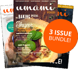 Paquete de 3 ediciones de la revista de comida Umami